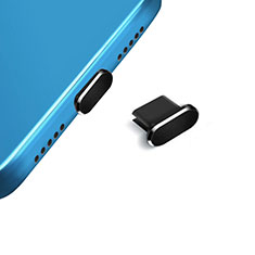 Samsung Galaxy F62 5G用アンチ ダスト プラグ キャップ ストッパー USB-C Android Type-Cユニバーサル H14 ブラック