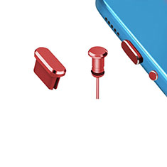 Realme C15用アンチ ダスト プラグ キャップ ストッパー USB-C Android Type-Cユニバーサル H15 レッド