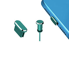 Samsung Galaxy Tab A7 Wi-Fi 10.4 SM-T500用アンチ ダスト プラグ キャップ ストッパー USB-C Android Type-Cユニバーサル H15 グリーン