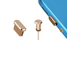 アンチ ダスト プラグ キャップ ストッパー USB-C Android Type-Cユニバーサル H15 ゴールド