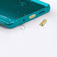 Asus ROG Phone 5s用アンチ ダスト プラグ キャップ ストッパー USB-C Android Type-Cユニバーサル H16 ゴールド
