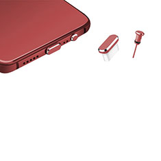 Oppo A54 4G用アンチ ダスト プラグ キャップ ストッパー USB-C Android Type-Cユニバーサル H17 レッド
