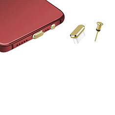 Samsung Galaxy A04E用アンチ ダスト プラグ キャップ ストッパー USB-C Android Type-Cユニバーサル H17 ゴールド