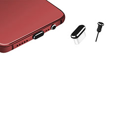 Samsung Galaxy A14 5G用アンチ ダスト プラグ キャップ ストッパー USB-C Android Type-Cユニバーサル H17 ブラック