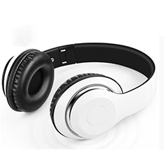 Oppo F21 Pro 5G用Bluetoothヘッドセットワイヤレス ヘッドホンイヤホン ステレオ H69 ホワイト