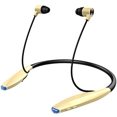 Oppo A98 5G用Bluetoothイヤホンワイヤレス ヘッドホン ステレオ H51 ゴールド