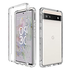 Google Pixel 6a 5G用前面と背面 360度 フルカバー 極薄ソフトケース シリコンケース 耐衝撃 全面保護 バンパー 透明 グーグル クリア