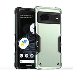 Google Pixel 7 5G用ハイブリットバンパーケース プラスチック 兼シリコーン カバー QW1 グーグル ライトグリーン