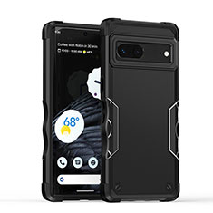 Google Pixel 7 5G用ハイブリットバンパーケース プラスチック 兼シリコーン カバー QW1 グーグル ブラック