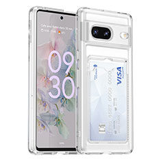 Google Pixel 7 5G用360度 フルカバー極薄ソフトケース シリコンケース 耐衝撃 全面保護 バンパー J02S グーグル クリア