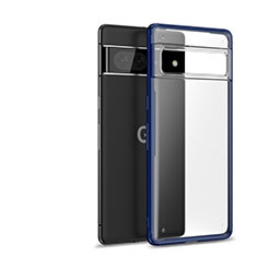 Google Pixel 7 5G用ハイブリットバンパーケース クリア透明 プラスチック カバー WL2 グーグル ネイビー