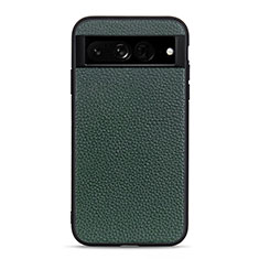 Google Pixel 7 Pro 5G用ケース 高級感 手触り良いレザー柄 B11H グーグル グリーン