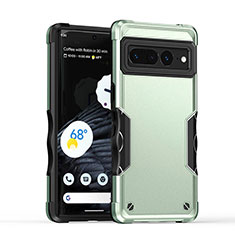 Google Pixel 7 Pro 5G用ハイブリットバンパーケース プラスチック 兼シリコーン カバー QW1 グーグル ライトグリーン