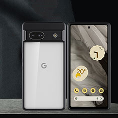 Google Pixel 7a 5G用極薄ソフトケース シリコンケース 耐衝撃 全面保護 クリア透明 T06 グーグル ブラック