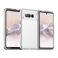 Google Pixel Fold 5G用ハイブリットバンパーケース クリア透明 プラスチック カバー J01S グーグル クリア