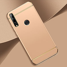 Huawei Enjoy 10 Plus用ケース 高級感 手触り良い メタル兼プラスチック バンパー M01 ファーウェイ ゴールド