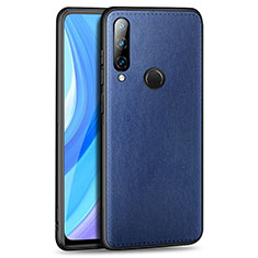 Huawei Enjoy 10 Plus用ケース 高級感 手触り良いレザー柄 S01 ファーウェイ ネイビー