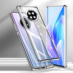 Huawei Enjoy 20 Plus 5G用ケース 高級感 手触り良い アルミメタル 製の金属製 360度 フルカバーバンパー 鏡面 カバー M01 ファーウェイ シルバー