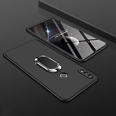 Huawei Enjoy 9 Plus用ハードケース プラスチック 質感もマット 前面と背面 360度 フルカバー アンド指輪 ファーウェイ ブラック
