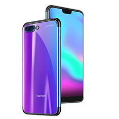 Huawei Honor 10用極薄ソフトケース シリコンケース 耐衝撃 全面保護 クリア透明 H06 ファーウェイ ブラック