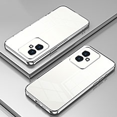 Huawei Honor 100 5G用極薄ソフトケース シリコンケース 耐衝撃 全面保護 クリア透明 SY1 ファーウェイ シルバー