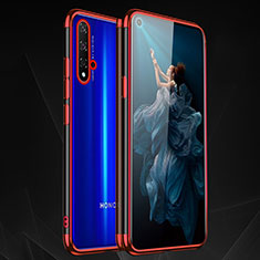 Huawei Honor 20S用極薄ソフトケース シリコンケース 耐衝撃 全面保護 クリア透明 H02 ファーウェイ レッド