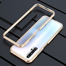 Huawei Honor 20S用ケース 高級感 手触り良い アルミメタル 製の金属製 バンパー カバー T01 ファーウェイ ゴールド