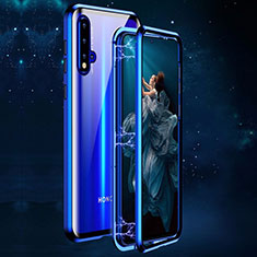 Huawei Honor 20S用ケース 高級感 手触り良い アルミメタル 製の金属製 360度 フルカバーバンパー 鏡面 カバー T02 ファーウェイ ネイビー