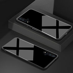 Huawei Honor 20S用ハイブリットバンパーケース プラスチック 鏡面 カバー T05 ファーウェイ ブラック