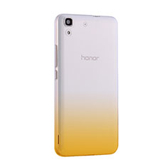 Huawei Honor 4A用極薄ソフトケース グラデーション 勾配色 クリア透明 ファーウェイ イエロー