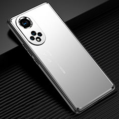 Huawei Honor 50 5G用ケース 高級感 手触り良い アルミメタル 製の金属製 兼シリコン カバー JL2 ファーウェイ シルバー