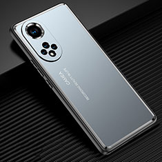 Huawei Honor 50 5G用ケース 高級感 手触り良い アルミメタル 製の金属製 兼シリコン カバー JL2 ファーウェイ ネイビー