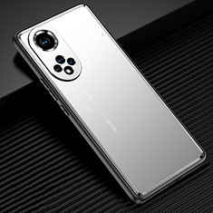 Huawei Honor 50 Pro 5G用ケース 高級感 手触り良い アルミメタル 製の金属製 兼シリコン カバー JL2 ファーウェイ シルバー