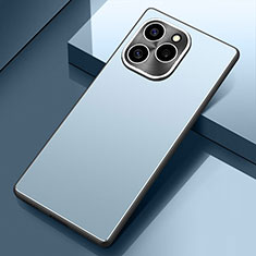 Huawei Honor 60 SE 5G用ケース 高級感 手触り良い アルミメタル 製の金属製 兼シリコン カバー ファーウェイ ライトブルー