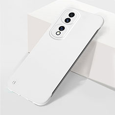 Huawei Honor 80 Pro Flat 5G用ハードケース プラスチック 質感もマット フレームレス カバー P01 ファーウェイ ホワイト