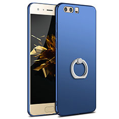 Huawei Honor 9 Premium用ハードケース プラスチック 質感もマット アンド指輪 A01 ファーウェイ ネイビー