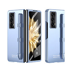 Huawei Honor Magic V2 5G用ハードケース プラスチック 質感もマット 前面と背面 360度 フルカバー ZL2 ファーウェイ ネイビー