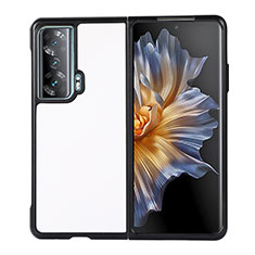 Huawei Honor Magic Vs 5G用ハイブリットバンパーケース 高級感 手触り良いレザー柄 兼プラスチック BH1 ファーウェイ ホワイト