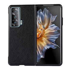 Huawei Honor Magic Vs Ultimate 5G用ハイブリットバンパーケース 高級感 手触り良いレザー柄 兼プラスチック BH1 ファーウェイ ブラック