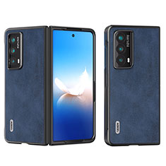 Huawei Honor Magic Vs2 5G用ハイブリットバンパーケース 高級感 手触り良いレザー柄 兼プラスチック B06H ファーウェイ ネイビー