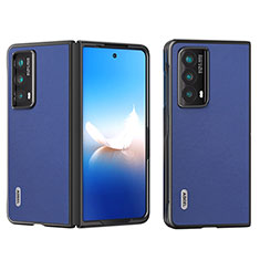 Huawei Honor Magic Vs2 5G用ハイブリットバンパーケース 高級感 手触り良いレザー柄 兼プラスチック B11H ファーウェイ ミッドナイトネイビー