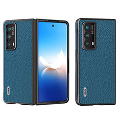 Huawei Honor Magic Vs2 5G用ハイブリットバンパーケース 高級感 手触り良いレザー柄 兼プラスチック B17H ファーウェイ ネイビー