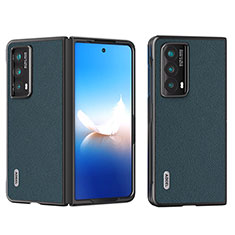 Huawei Honor Magic Vs2 5G用ハイブリットバンパーケース 高級感 手触り良いレザー柄 兼プラスチック B18H ファーウェイ グリーン