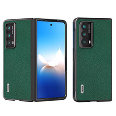 Huawei Honor Magic Vs2 5G用ハイブリットバンパーケース 高級感 手触り良いレザー柄 兼プラスチック B20H ファーウェイ グリーン