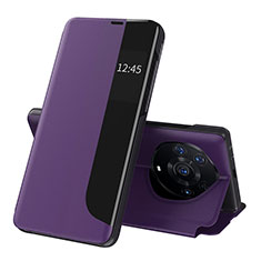 Huawei Honor Magic3 Pro+ Plus 5G用手帳型 レザーケース スタンド カバー QH1 ファーウェイ パープル