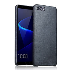 Huawei Honor V10用ケース 高級感 手触り良いレザー柄 ファーウェイ ネイビー