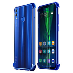 Huawei Honor V10 Lite用極薄ソフトケース シリコンケース 耐衝撃 全面保護 クリア透明 H02 ファーウェイ ネイビー