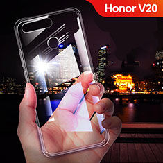 Huawei Honor V20用極薄ソフトケース シリコンケース 耐衝撃 全面保護 クリア透明 T07 ファーウェイ クリア