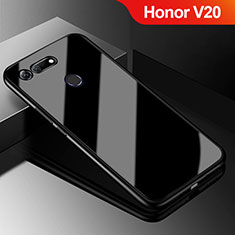 Huawei Honor V20用ハイブリットバンパーケース プラスチック 鏡面 カバー ファーウェイ ブラック