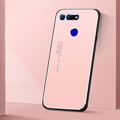 Huawei Honor V20用ケース 高級感 手触り良い アルミメタル 製の金属製 カバー T04 ファーウェイ ピンク
